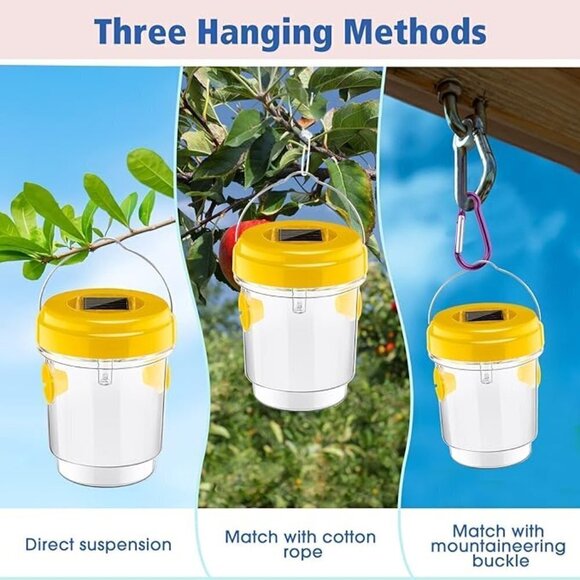 6 Pk Wasp Traps Solar Wasp Killer Reusable Bees Trap - BRAND NEW - Picture 3 of 4